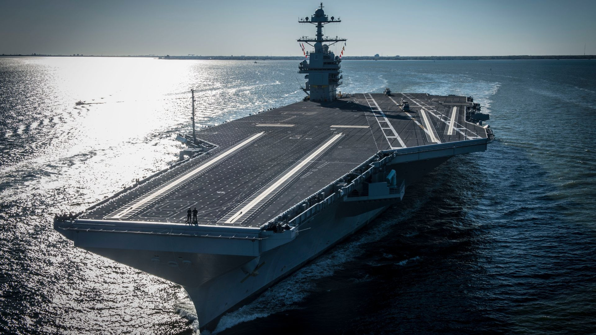 Monday will see US’s most sophisticated aircraft carrier deployed to